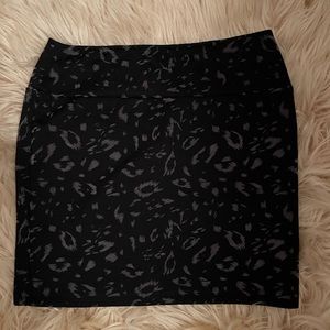 black and grey leopard print mini skirt medium